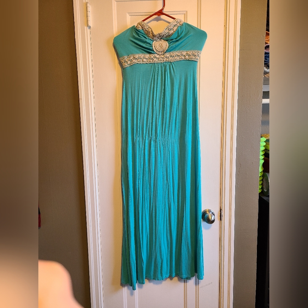Strapless maxi dress